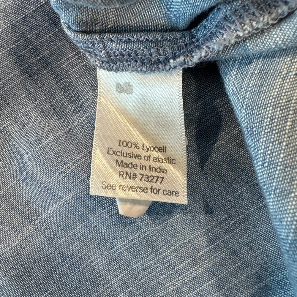 LC Lauren Conrad Blue Tie-Front Blouse - Picture 4 of 4